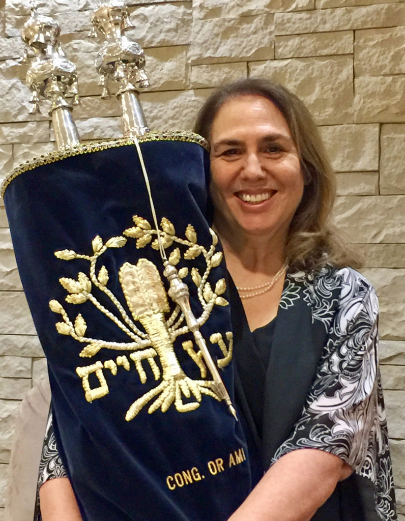 Diane Townsend with Torah