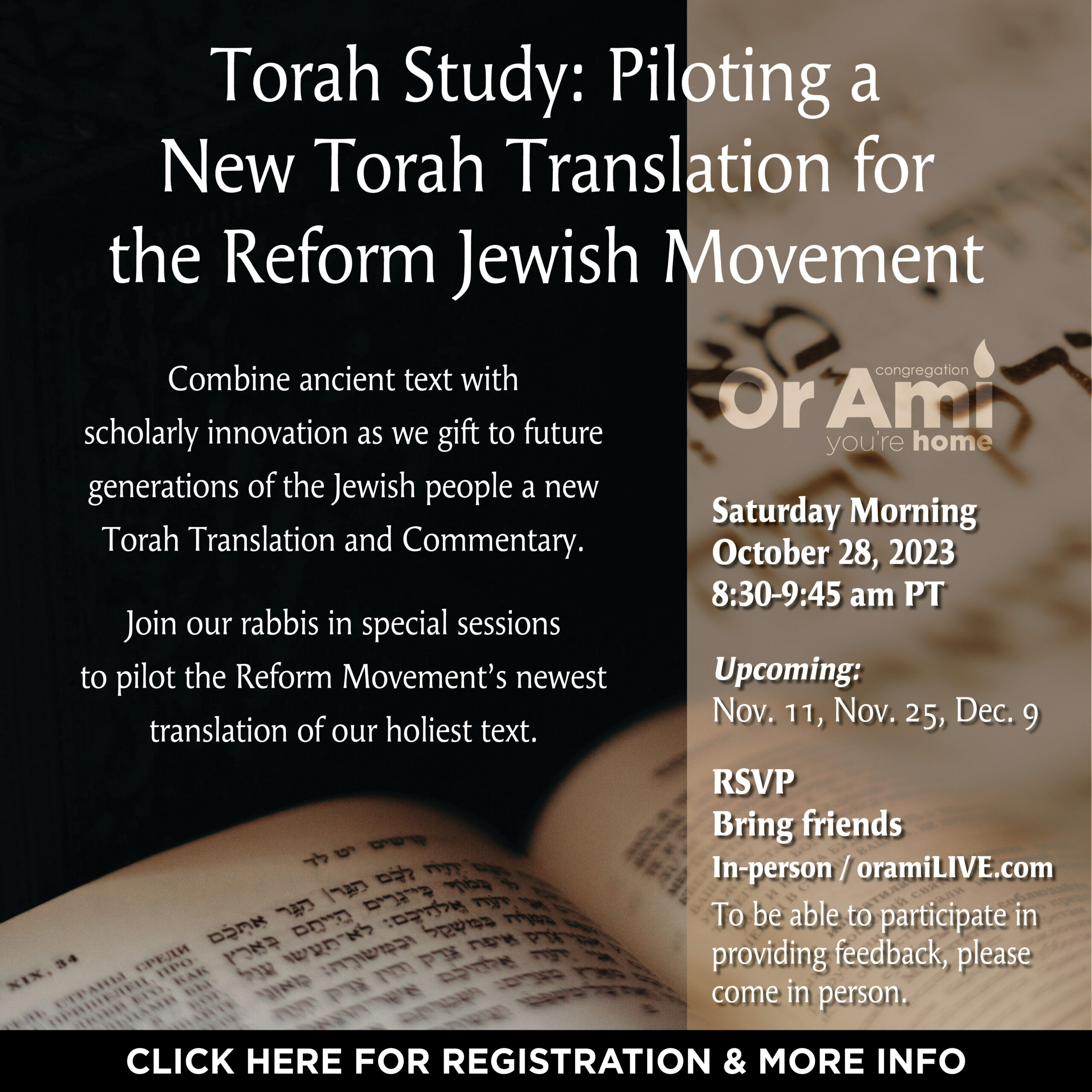 *Or Ami Torah Study- Piloting a New Torah Translation CLICK 10:28