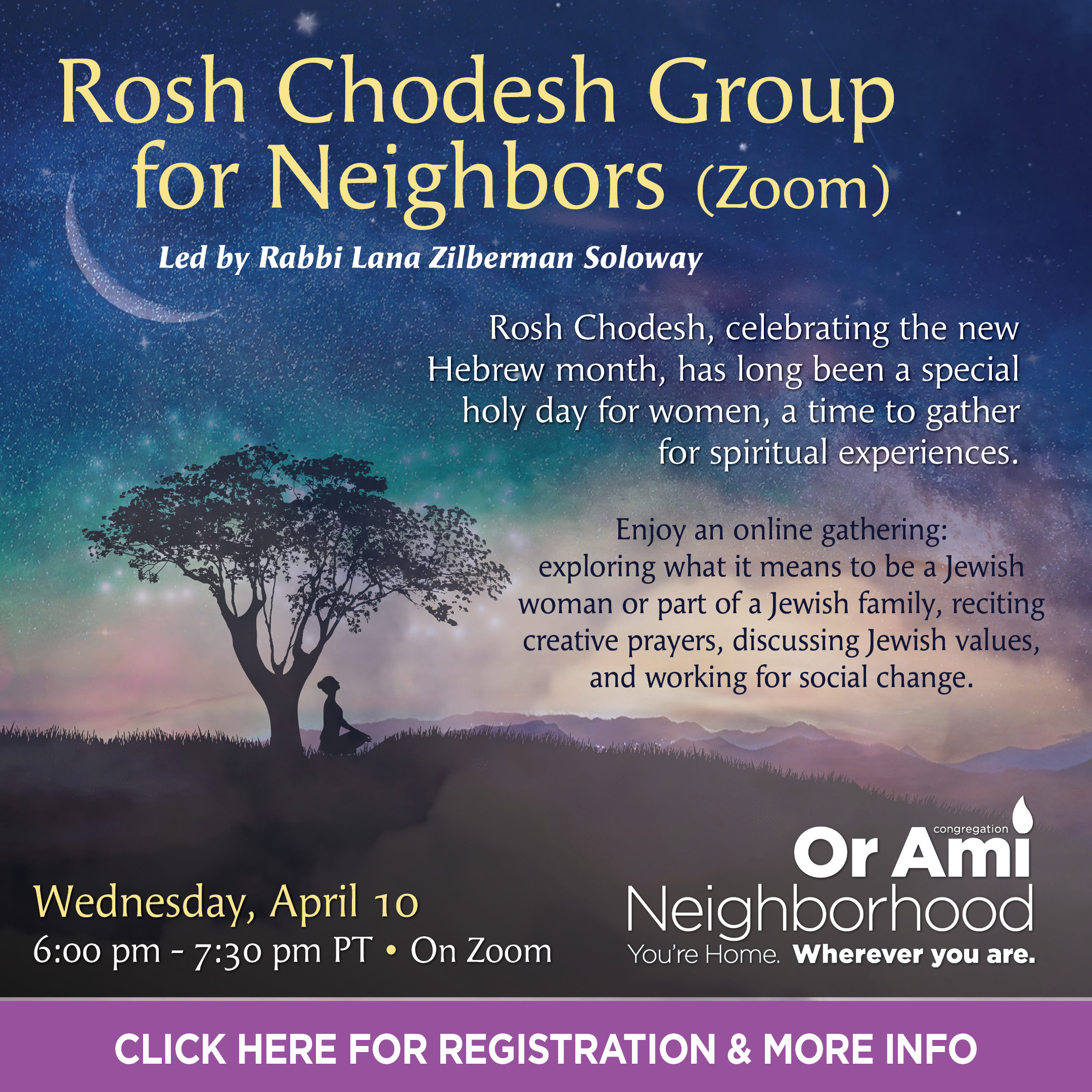 *Or Ami Rosh Chodesh for Neighbors April 10 CLICK
