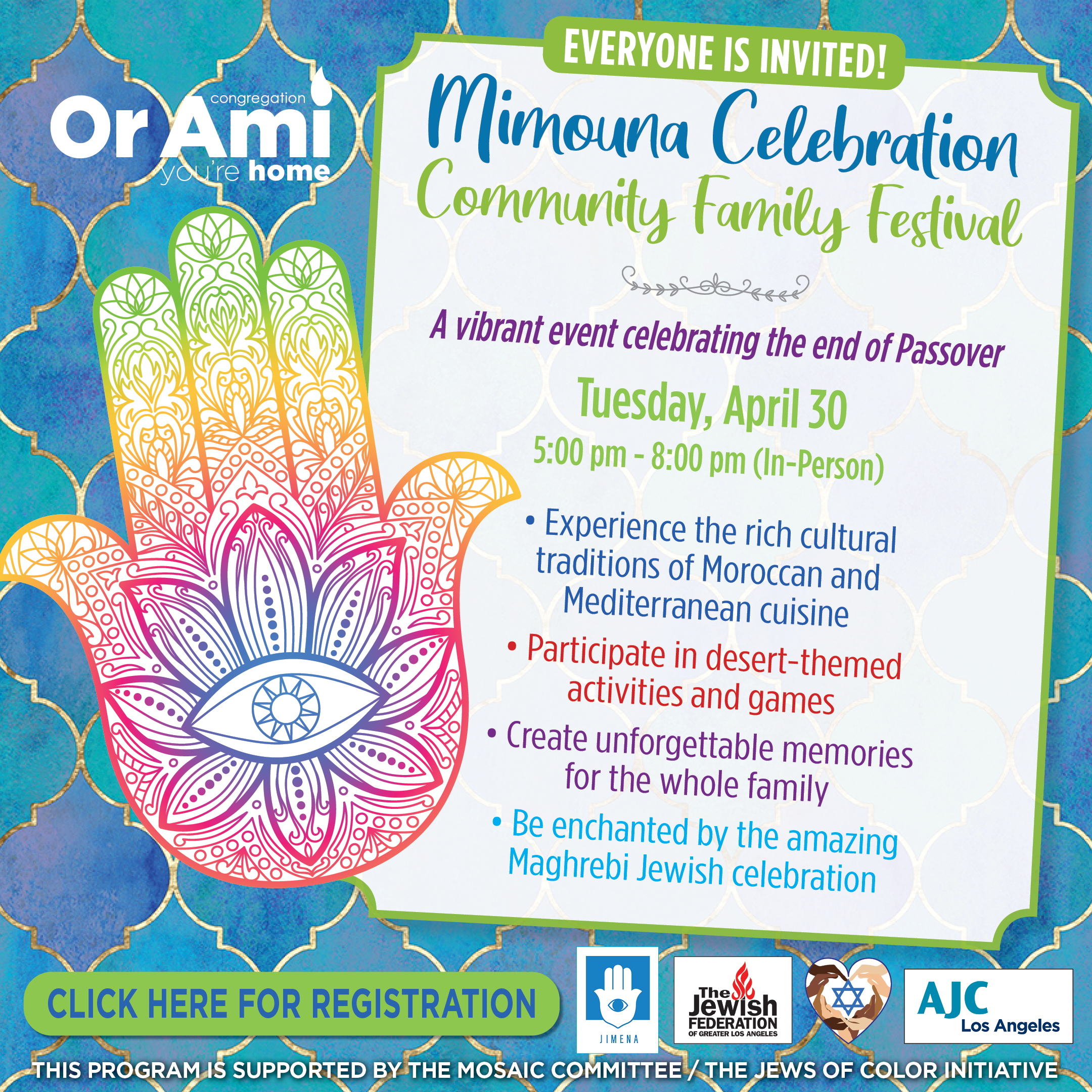*2COA - Mimouna Celebration Community Family Festival CLICK