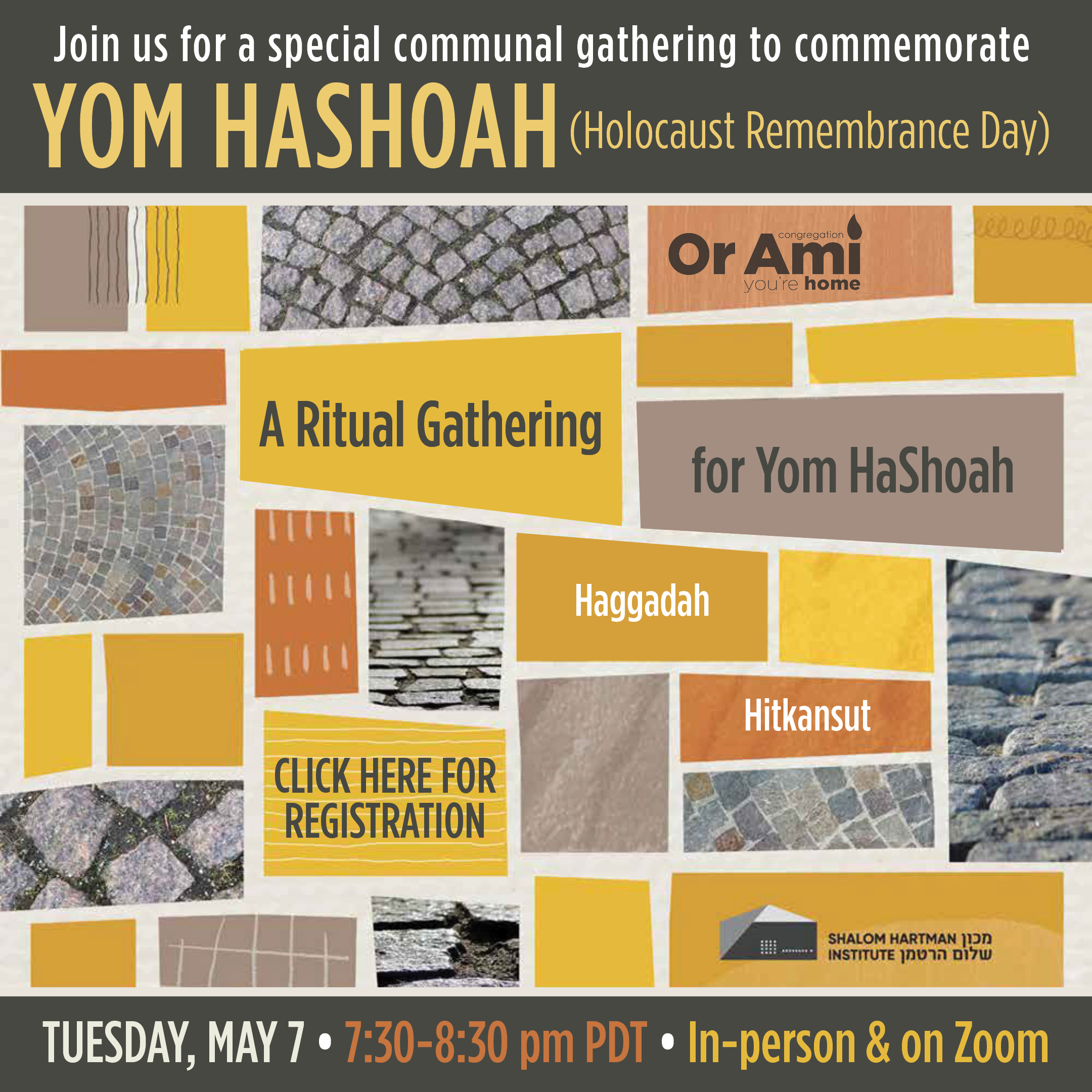 *COA - Yom Hashoah gathering Holocaust memorial CLICK