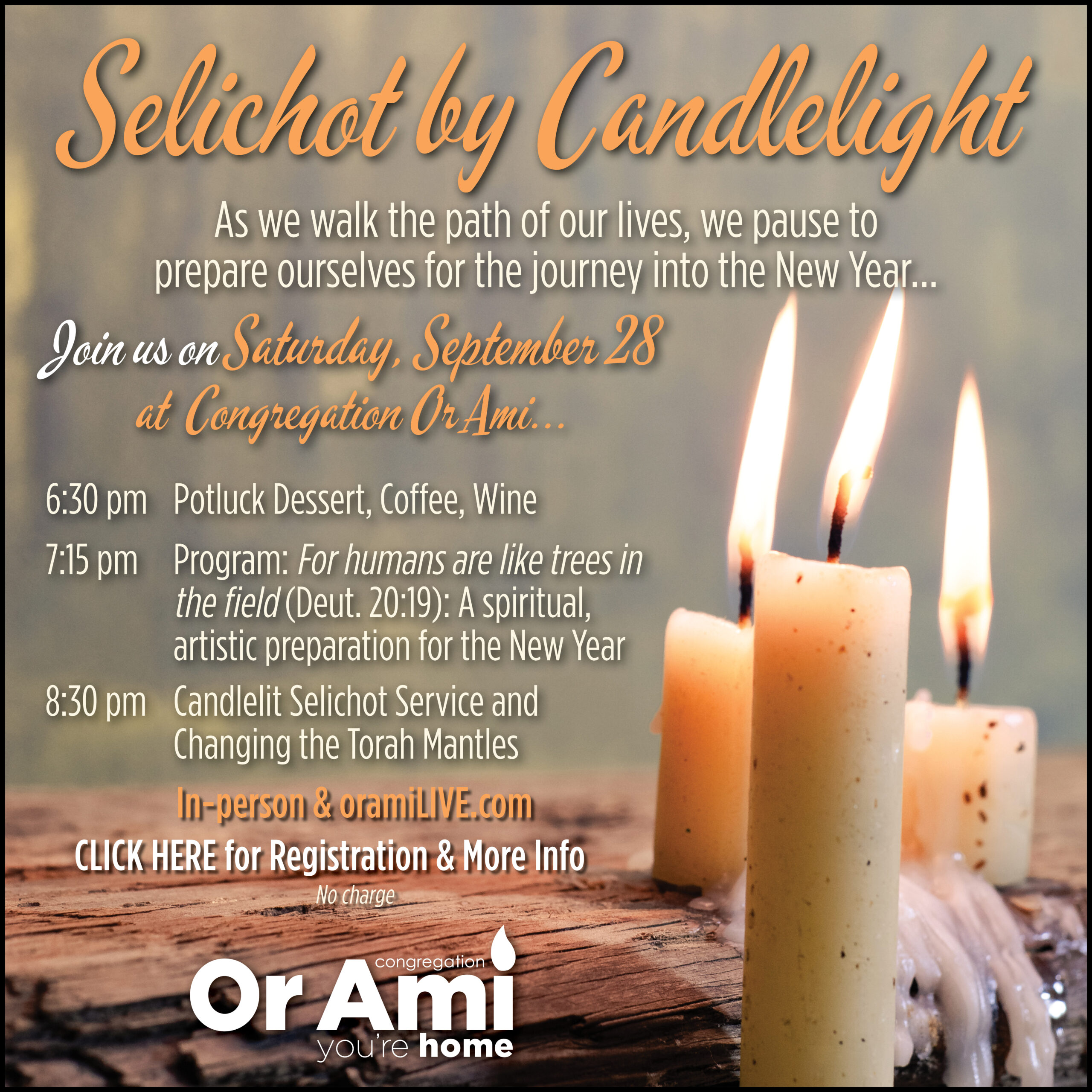 *Or Ami Selichot by Candlelight 2024 CLICK