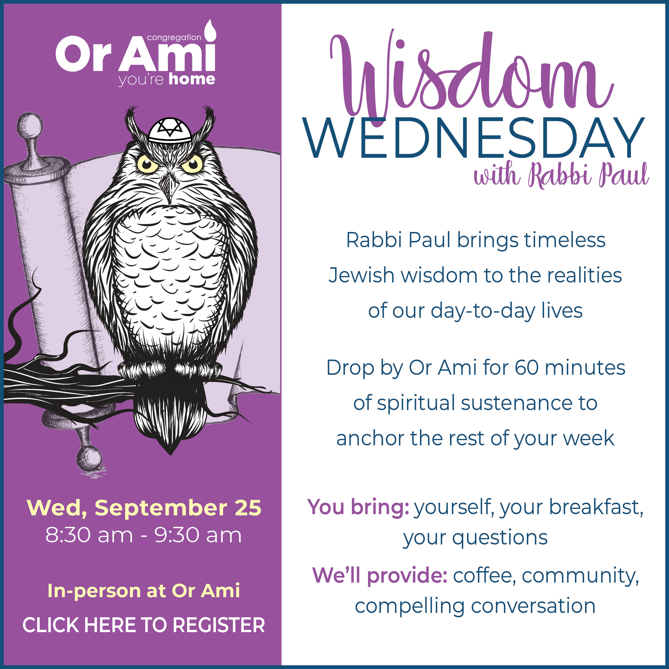 *Or Ami Wisdom Wed CLICK Sept 25