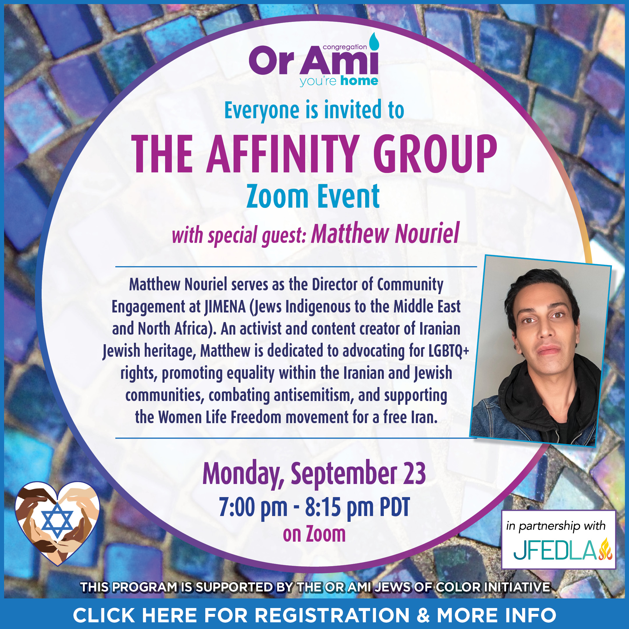 *COA - Affinity Group Zoom Event Sept 23 CLICK