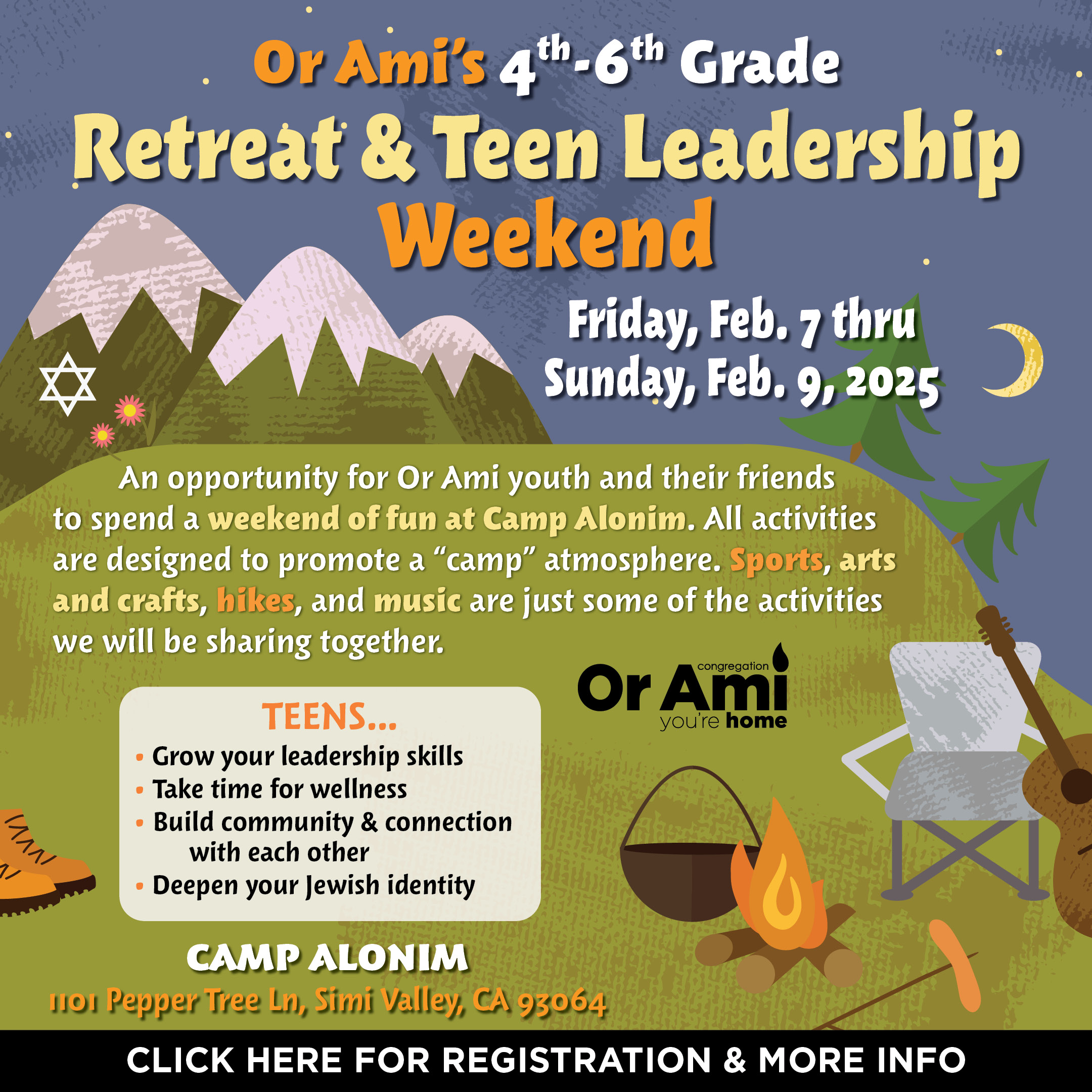 *Or Ami 4-6 Grade Retreat 2025 CLICK