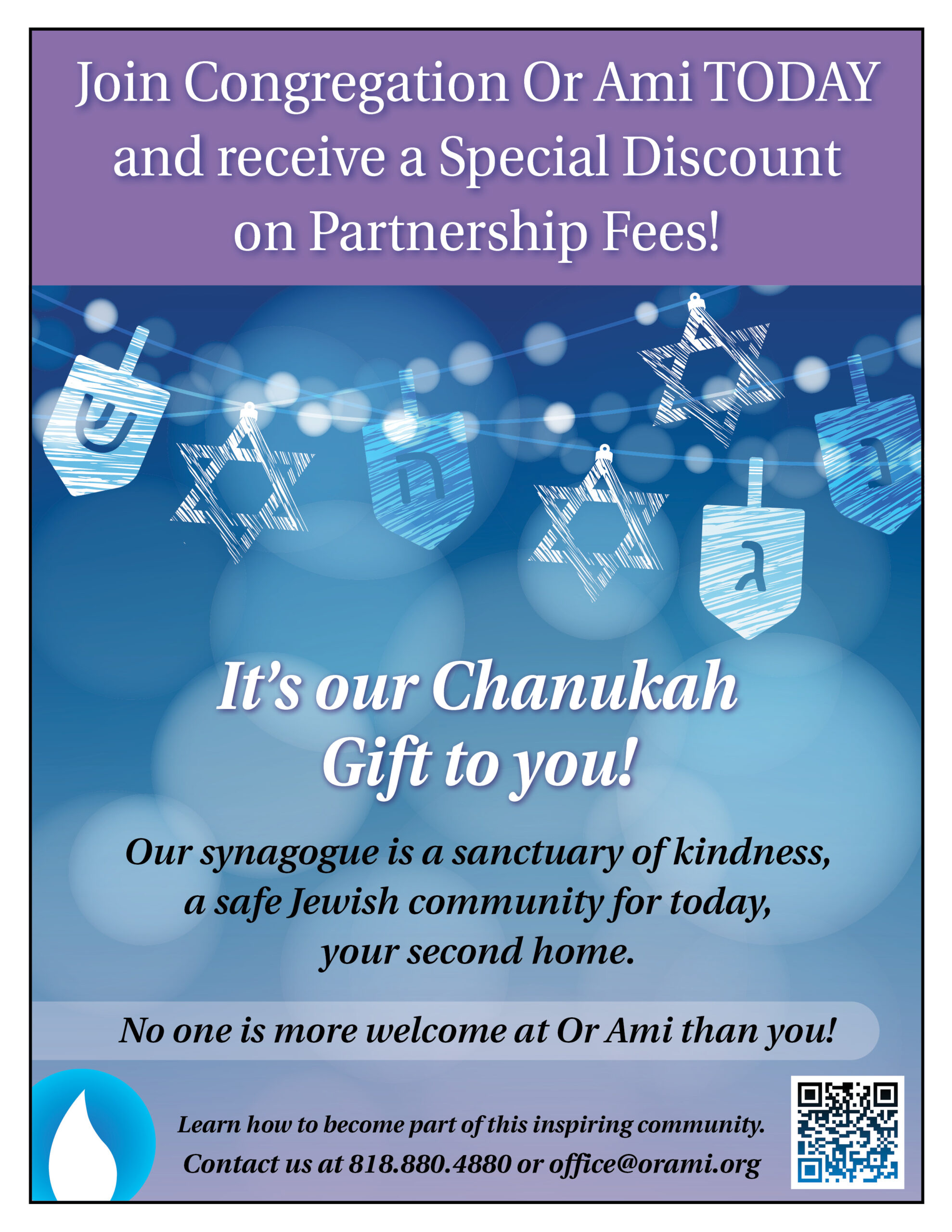 *Or Ami Chanukah Partnership Special flyer 2024