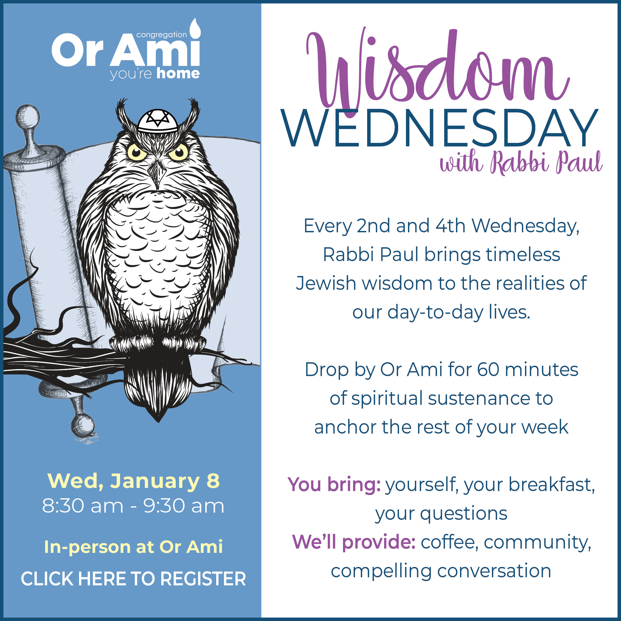 *Or Ami Wisdom Wed Jan 8 CLICK