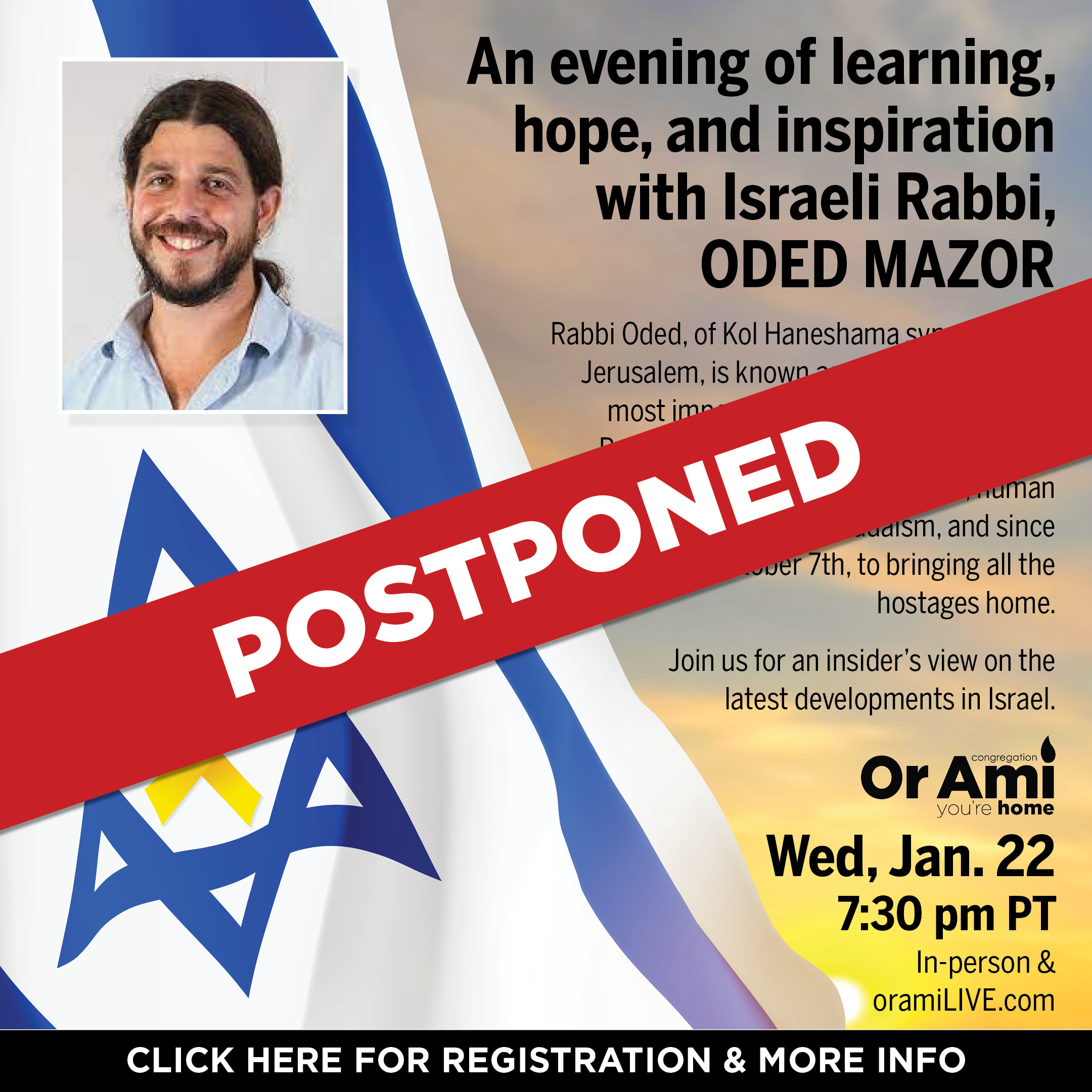 *3 Or Ami An evening with Israeli Rabbi Oded Mazor