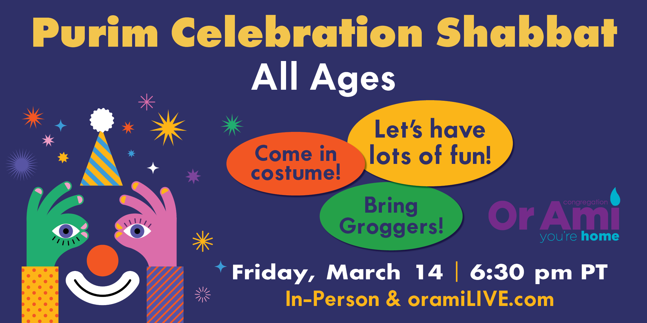 *Or Ami Special Shabbat Celebration and Purim Spiel 2025