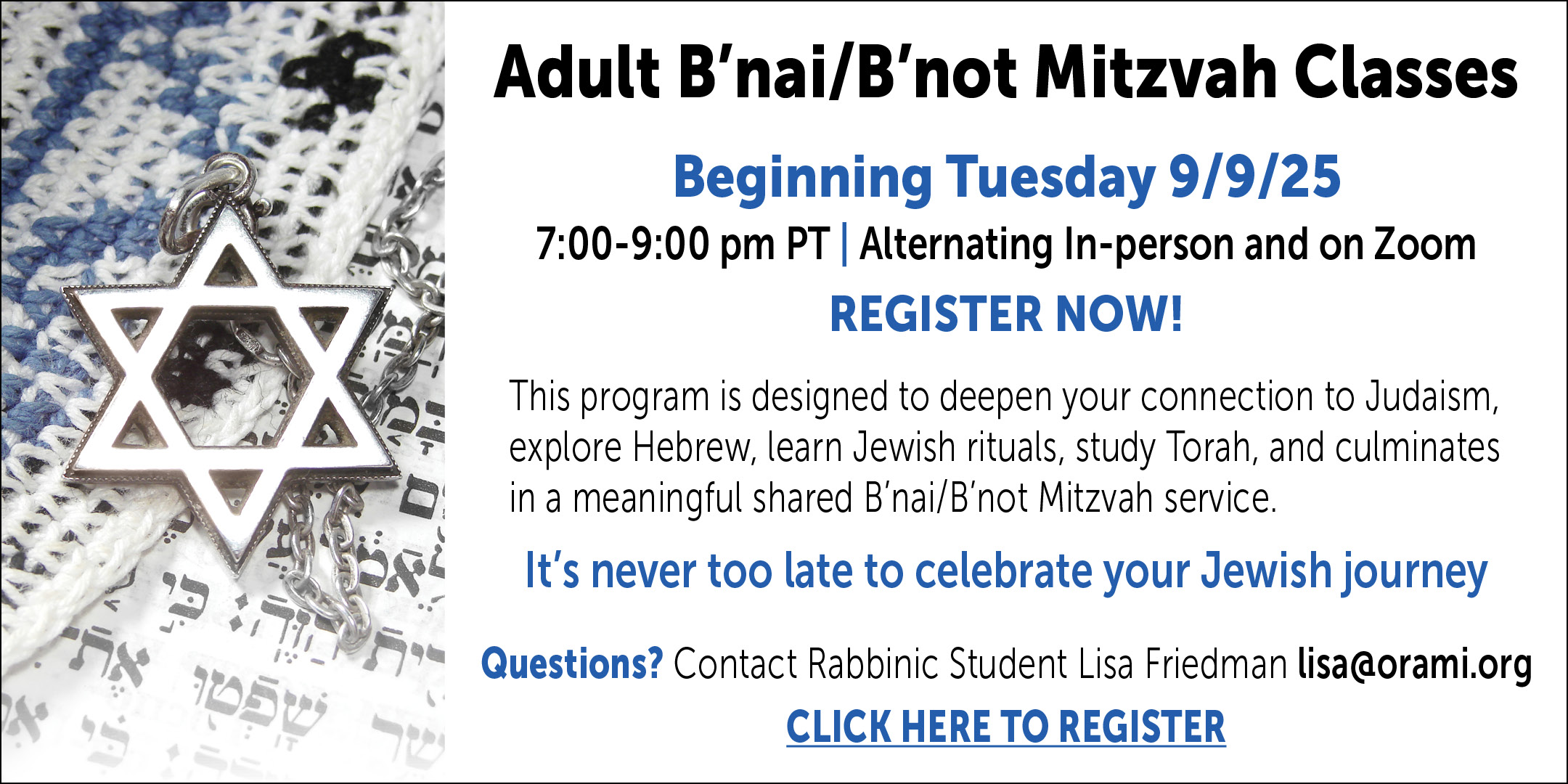 *3Or Ami Adult B'Mitzvah Class