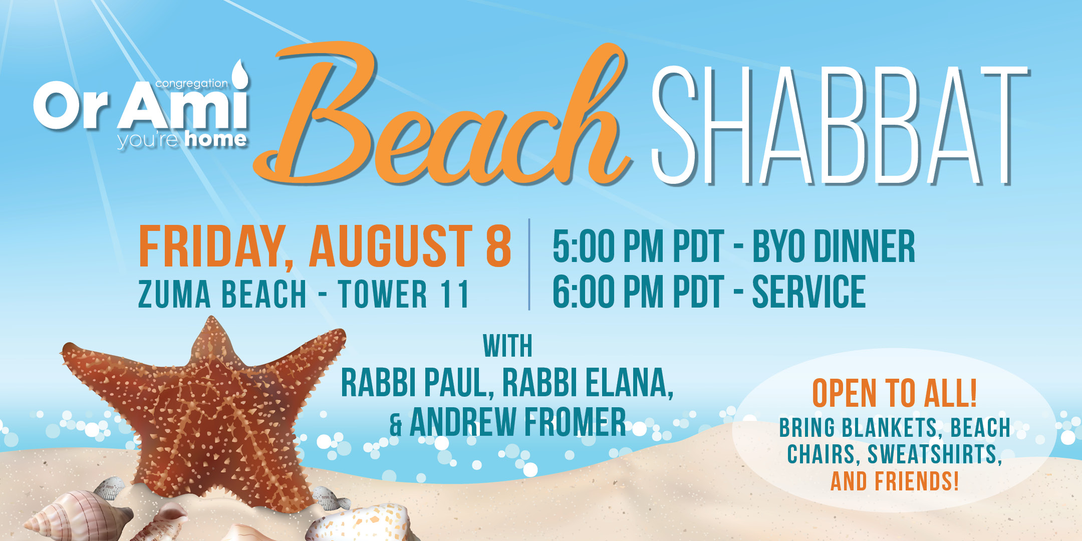 *Or Ami Beach Shabbat August 8 2025