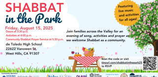 Shabbat in the Park Aug 15