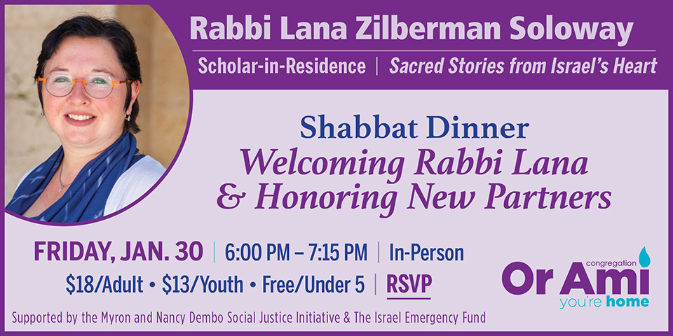 *Or Ami Scholar in Residence Rabbi Lana Shabbat Dinner SC